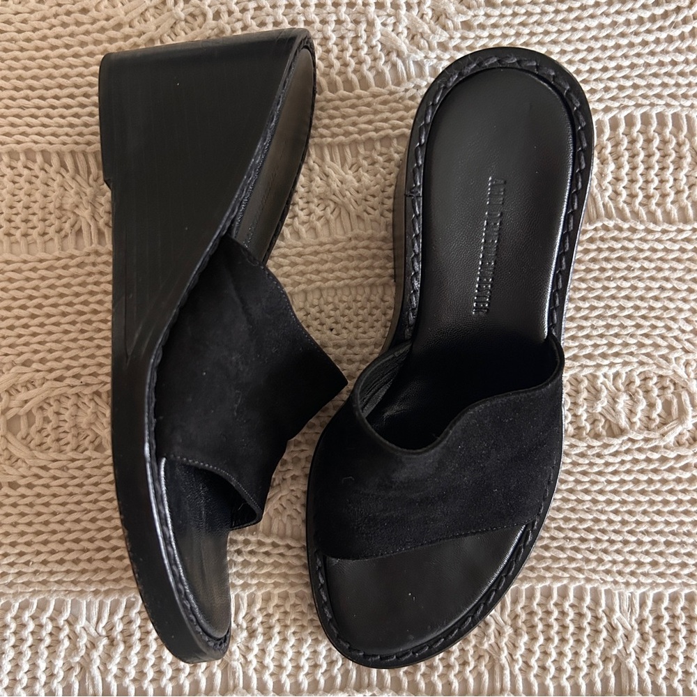 Ann Demeulemeester Black Wedge Shoes